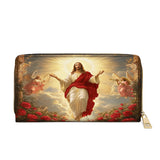 Catholight  Glorious Ascension Christ Rising in Majesty - Leather Wallet Purse