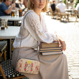 Catholight Roses of the Rosary Leather Crossbody Bag