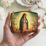 Catholight Roses of Guadalupe Leather Rosary Pouch