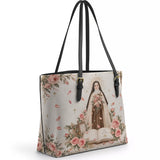 Catholight St. Thérèse of Lisieux Little Way Leather Tote Bag Sample