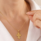 Catholight Four-Way Cross Necklace in Gold Vermeil