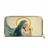 Catholight  Divine Mother’s Embrace Leather Wallet Purse