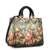Catholight Halo Of Roses Lady Leather Bag