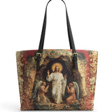 Catholight Triumph Of Light Leather Tote Bag