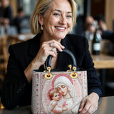 Catholight Sacred Serenity: The Madonna’s Tender Embrace Lady Leather Bag
