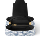 Catholight Sacred Elegance Blue and White Devotion Leather Satchel Bag