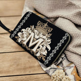 Catholight  The Divine Monogram Leather Wallet Purse
