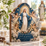 Catholight Wooden Faith Block - Hail Mary Full of Grace