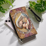 Catholight  Divine Madonna And Child Leather Wallet Purse