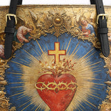 Catholight Sacred Heart of Divine Love Leather Tote Bag