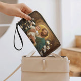 Catholight  Guardian of Faith and Purity - Leather Wallet Purse
