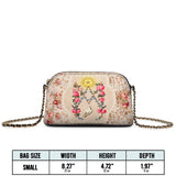 Catholight Roses of the Rosary Leather Crossbody Bag