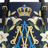 Catholight Crown Of Grace Leather Tote Bag
