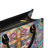 Catholight Floral Cross Radiance Leather Bag