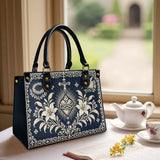 Catholight St. Catherine of Siena Sacred Heart & Lilies Leather Bag