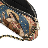 Catholight St. Thérèse of Lisieux Shower of Roses Leather Crossbody Bag