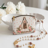 Catholight St. Thérèse of Lisieux Little Way Leather Rosary Pouch