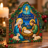 Catholight Holy Nativity Wooden Faith Block