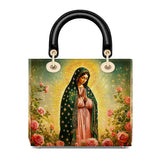 Catholight Roses of Guadalupe Lady Leather Bag