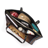 Catholight A Testament of Grace and Compassion Leather Tote Bag