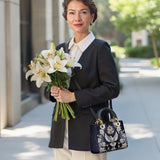 Catholight The Holy Spirit and Lily Devotional Lady Leather Bag