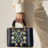 Catholight Crown Of Grace Lady Leather Bag