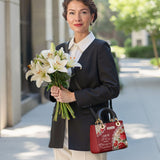 Catholight Blooming With Faith Personalized Lady Leather Bag